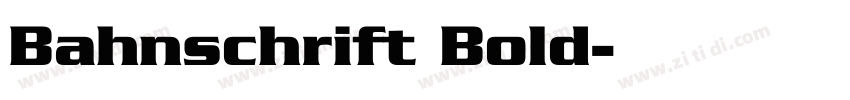Bahnschrift Bold字体转换